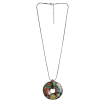 Anhänger mit Kette Donutanhänger bunt emailliert Anhänger mit Kette Donutanhänger bunt emailliert