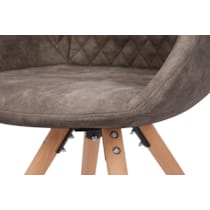 Stuehle Stuhl Chadwick 110 2er-Set Grau / Braun Stuehle Stuhl Chadwick 110 2er-Set Grau / Braun
