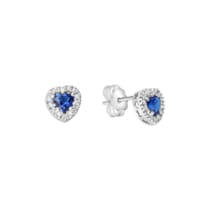 Ohrstecker 375/- Weißgold Zirkonia blau und weiß Ohrstecker 375/- Weißgold Zirkonia blau und weiß