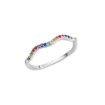 Ring 925 Sterling Silber rhodiniert bunte Zirkonia Ring 925 Sterling Silber rhodiniert bunte Zirkonia