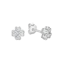 Ohrstecker 925 Sterling Silber rhodiniert Zirkonia Ohrstecker 925 Sterling Silber rhodiniert Zirkonia