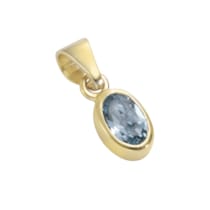 Anhänger 333/- Gelbgold mit Blautopas (beh.) Anhänger 333/- Gelbgold mit Blautopas (beh.)