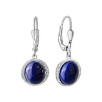 Ohrhänger 925-Sterling Silber rhodiniert Lapislazuli Ohrhänger 925-Sterling Silber rhodiniert Lapislazuli