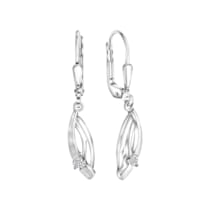 Ohrhänger 925-Sterling Silber rhodiniert Zirkonia Ohrhänger 925-Sterling Silber rhodiniert Zirkonia