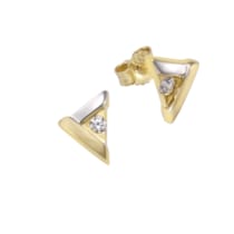 Ohrstecker 333 Gold zweifarbig Zirkonia weiß Ohrstecker 333 Gold zweifarbig Zirkonia weiß