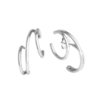 Ohrstecker 925/- Sterling Silber rhodiniert 3-reihig Ohrstecker 925/- Sterling Silber rhodiniert 3-reihig