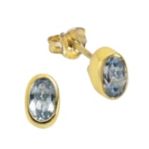 Ohrstecker 333/- Gelbgold mit Blautopas (beh.) Ohrstecker 333/- Gelbgold mit Blautopas (beh.)