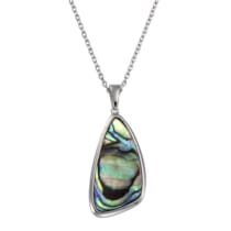 Anhänger mit Kette 925 Silber rhodiniert Abalone Anhänger mit Kette 925 Silber rhodiniert Abalone