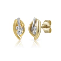 Ohrstecker 333 Gold zweifarbig Zirkonia weiß Ohrstecker 333 Gold zweifarbig Zirkonia weiß