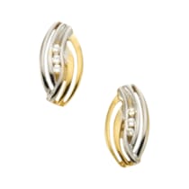 Ohrstecker 333/- Gelbgold bicolor 6x Zirkonia Ohrstecker 333/- Gelbgold bicolor 6x Zirkonia