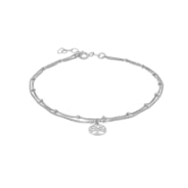 Fußkette 925/- Sterling Silber rhodiniert Lebensbaum Fußkette 925/- Sterling Silber rhodiniert Lebensbaum