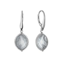 Ohrhänger 925/- Sterling Silber rhodiniert Perlmutt Ohrhänger 925/- Sterling Silber rhodiniert Perlmutt