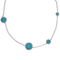 Collier 925/- Sterling Silber rhodiniert Türkis Collier 925/- Sterling Silber rhodiniert Türkis