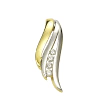 Anhänger 333/- Gelbgold bicolor 4x Zirkonia Anhänger 333/- Gelbgold bicolor 4x Zirkonia