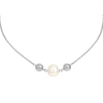 Collier 925/- Sterling Silber rhodiniert Süßwasserperle Collier 925/- Sterling Silber rhodiniert Süßwasserperle