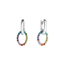 Creolen 925-Sterling Silber rhodiniert Zirkonia Creolen 925-Sterling Silber rhodiniert Zirkonia