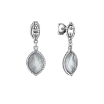 Ohrhänger 925/- Sterling Silber rhodiniert Perlmutt Ohrhänger 925/- Sterling Silber rhodiniert Perlmutt