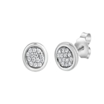 Ohrstecker 925-Sterling Silber rhodiniert Zirkonia Ohrstecker 925-Sterling Silber rhodiniert Zirkonia