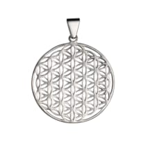 Anhänger 925 Sterling Silber rhodiniert Blume des Lebens Anhänger 925 Sterling Silber rhodiniert Blume des Lebens