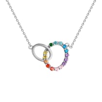 Collier 925-Sterling Silber rhodiniert Zirkonia Collier 925-Sterling Silber rhodiniert Zirkonia
