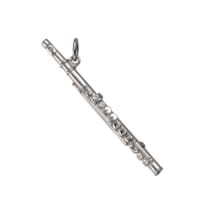 Anhänger 925 Silber rhodiniert Motiv Querflöte Anhänger 925 Silber rhodiniert Motiv Querflöte