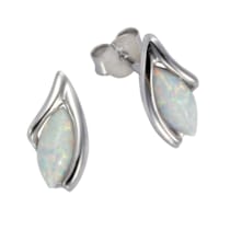 Ohrstecker 925/- Sterling Silber rhodiniert synth. Opal Ohrstecker 925/- Sterling Silber rhodiniert synth. Opal