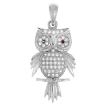 Anhänger 925/- Sterling Silber rhodiniert Motiv Eule Anhänger 925/- Sterling Silber rhodiniert Motiv Eule