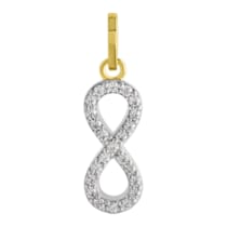 Anhänger 333/- Gelbgold glanz bicolorZirkonia Infinity Anhänger 333/- Gelbgold glanz bicolorZirkonia Infinity