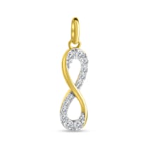 Anhänger 333 Gelbgold bicolor Zirkonia Infinity Anhänger 333 Gelbgold bicolor Zirkonia Infinity