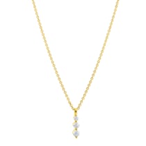 Anhänger mit Kette 333 Gelbgold glanz Zirkonia Anhänger mit Kette 333 Gelbgold glanz Zirkonia