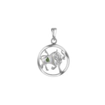 Anhänger 925/- Sterling Silber rhodiniert Sternzeichen Stier Monatsstein Anhänger 925/- Sterling Silber rhodiniert Sternzeichen Stier Monatsstein