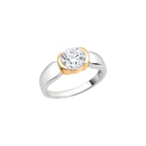 Ring 925/- Sterling Silber rhodiniert bicolor Zirkonia Ring 925/- Sterling Silber rhodiniert bicolor Zirkonia