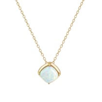 Kette 925/- Sterling Silber vergoldet synth. Opal Kette 925/- Sterling Silber vergoldet synth. Opal