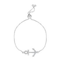 Armband 925/- Sterling Silber rhodiniert Anker Zirkonia Armband 925/- Sterling Silber rhodiniert Anker Zirkonia