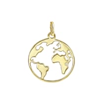 Anhänger 375 Gold mit Weltkugel-Motiv Anhänger 375 Gold mit Weltkugel-Motiv
