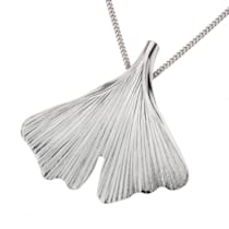 Anhänger mit Kette 925/- Sterling Silber 45cm lang Ginko Anhänger mit Kette 925/- Sterling Silber 45cm lang Ginko