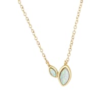 Kette 925/- Sterling Silber vergoldet synth. Opal Kette 925/- Sterling Silber vergoldet synth. Opal