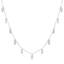 Kette 925/- Sterling Silber rhodiniert Zirkonia Kette 925/- Sterling Silber rhodiniert Zirkonia