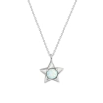 Anhänger mit Kette 925/- Sterling Silber rhodiniert Opal Anhänger mit Kette 925/- Sterling Silber rhodiniert Opal