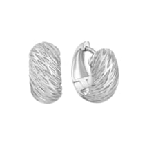 Creolen 925/- Sterling Silber rhodiniert glanz Creolen 925/- Sterling Silber rhodiniert glanz