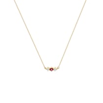 Kette 375/- Gelbgold Zirkonia und Pink Topas Kette 375/- Gelbgold Zirkonia und Pink Topas