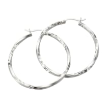 Ohrringe 925 Silber mattiert diamantiert Ohrringe 925 Silber mattiert diamantiert