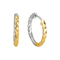 Creolen 925/- Sterling Silber rhodiniert und vergoldet Creolen 925/- Sterling Silber rhodiniert und vergoldet