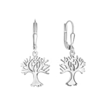 Ohrhänger 925/- Sterling Silber rhodiniert Lebensbaum Ohrhänger 925/- Sterling Silber rhodiniert Lebensbaum
