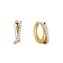 Klappcreolen 375/- Gelbgold bicolor Zirkonia Klappcreolen 375/- Gelbgold bicolor Zirkonia