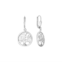 Ohrhänger 925/- Sterling Silber rhodiniert Lebensbaum Ohrhänger 925/- Sterling Silber rhodiniert Lebensbaum