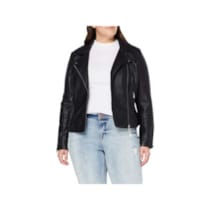 Kunstlederjacke für Damen in schwarz Kunstlederjacke für Damen in schwarz