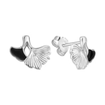 Ohrstecker 925/- Sterling Silber rhodiniert Gingko Ohrstecker 925/- Sterling Silber rhodiniert Gingko