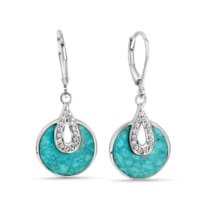 Ohrhänger 925/- Sterling Silber rhodiniert Türkis Ohrhänger 925/- Sterling Silber rhodiniert Türkis