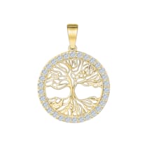 Anhänger 375/- Gelbgold Zirkonia Lebensbaum Anhänger 375/- Gelbgold Zirkonia Lebensbaum
